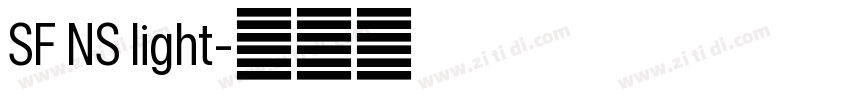 SF NS light字体转换
